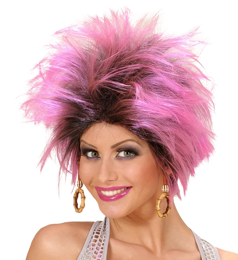 Roze pruik Frenzy