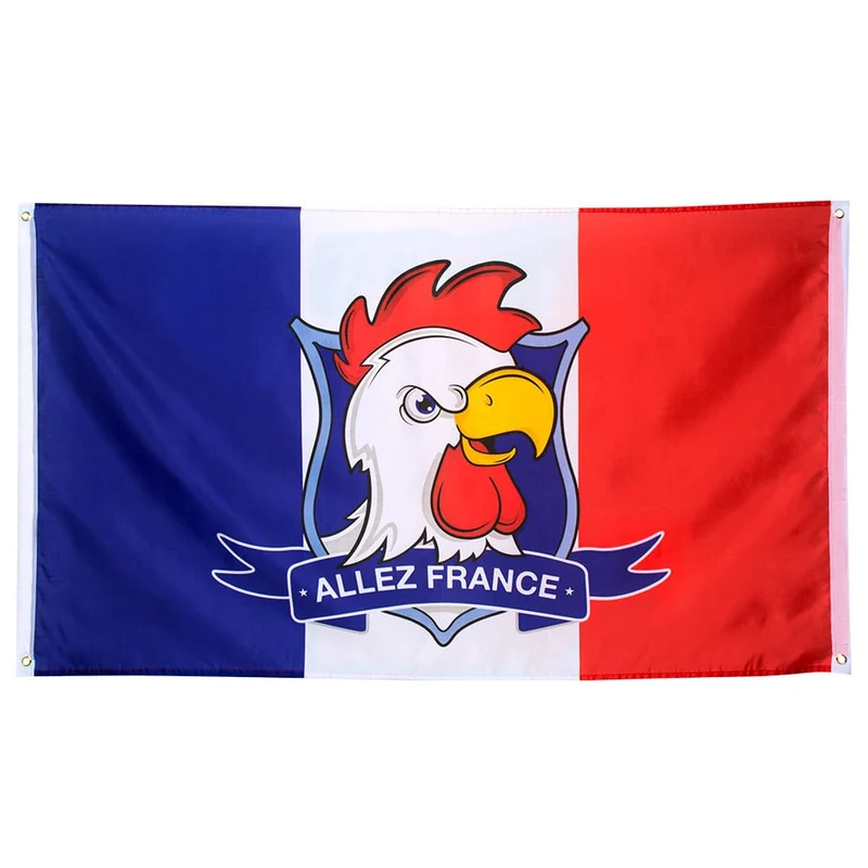 Vlag Frankrijk 'Allez France' 90 x 150 cm