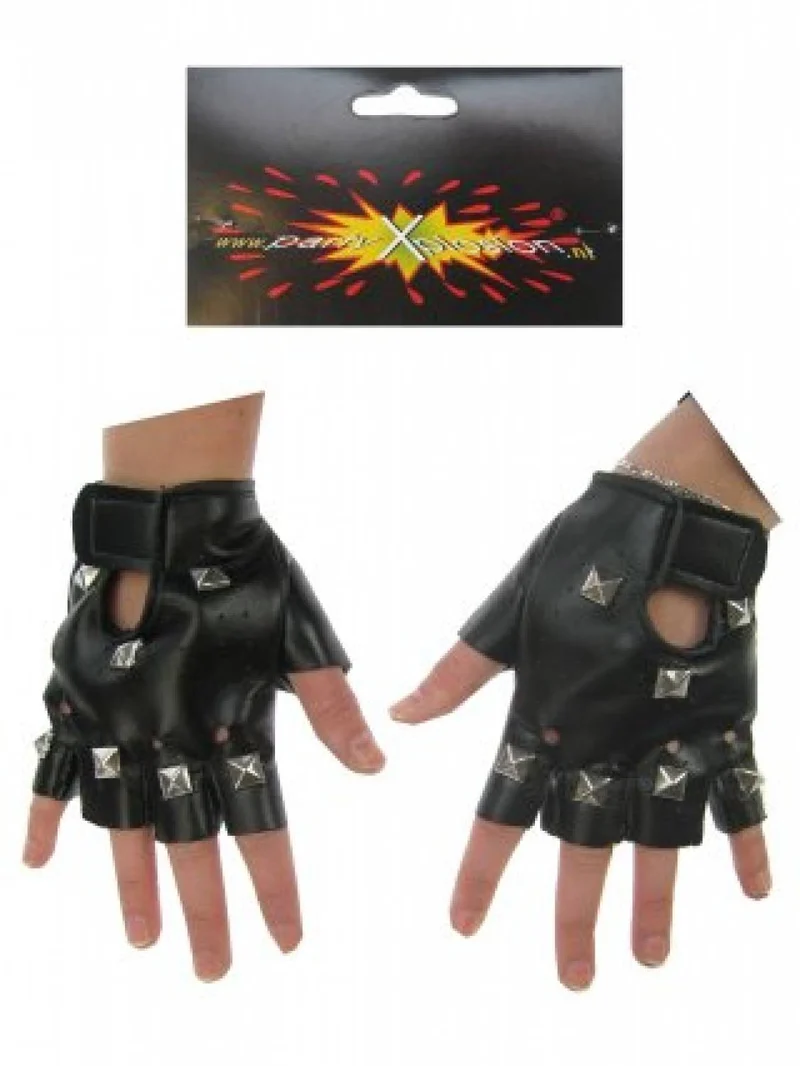 Punk handschoenen met studs