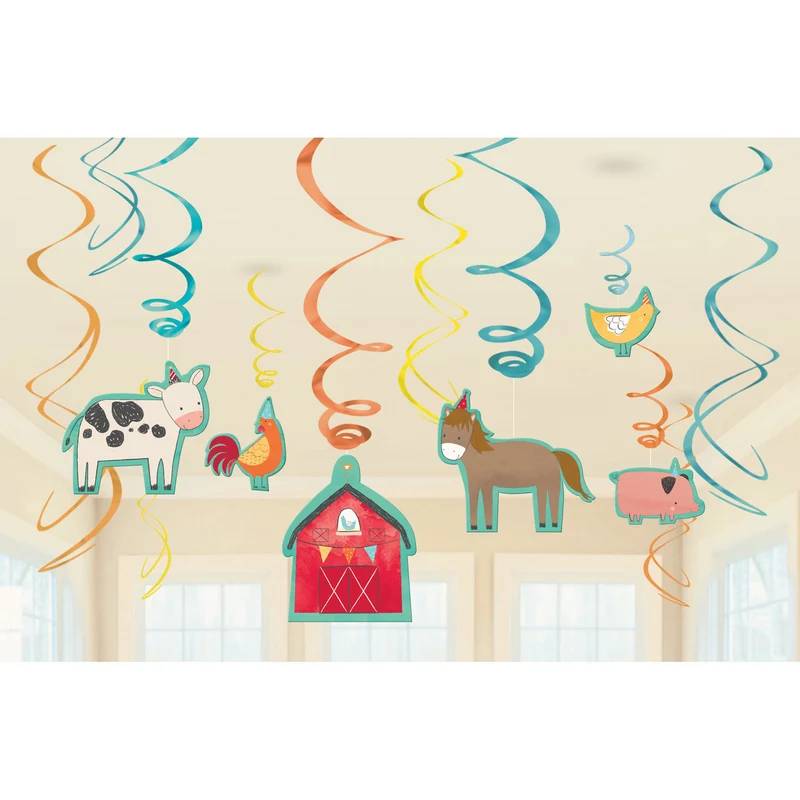 Hangdecoratie Boerderij Happy Farm (12st)