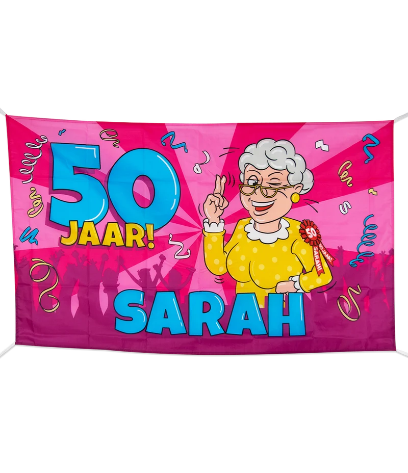Gevelvlag Sarah Cartoon (90x150cm)