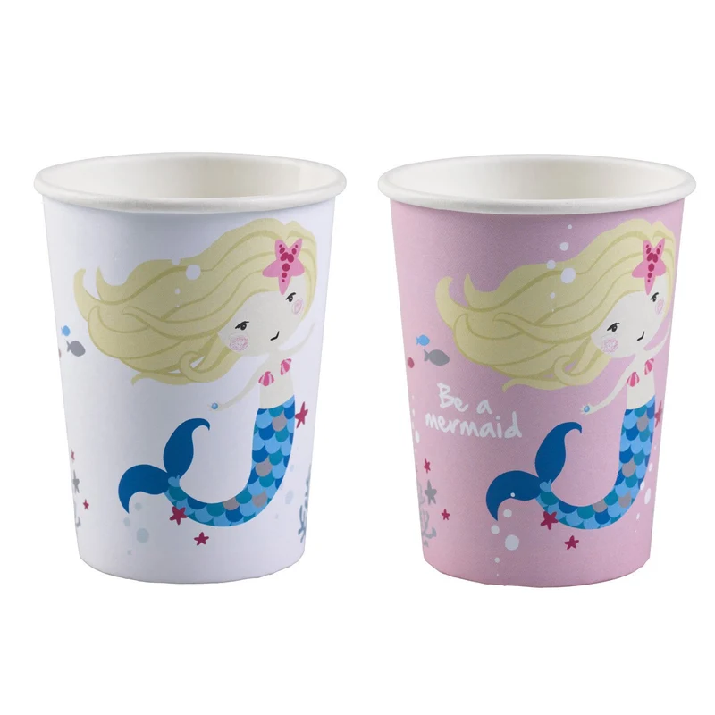 Feestbekers 'Be A Mermaid' (8st)