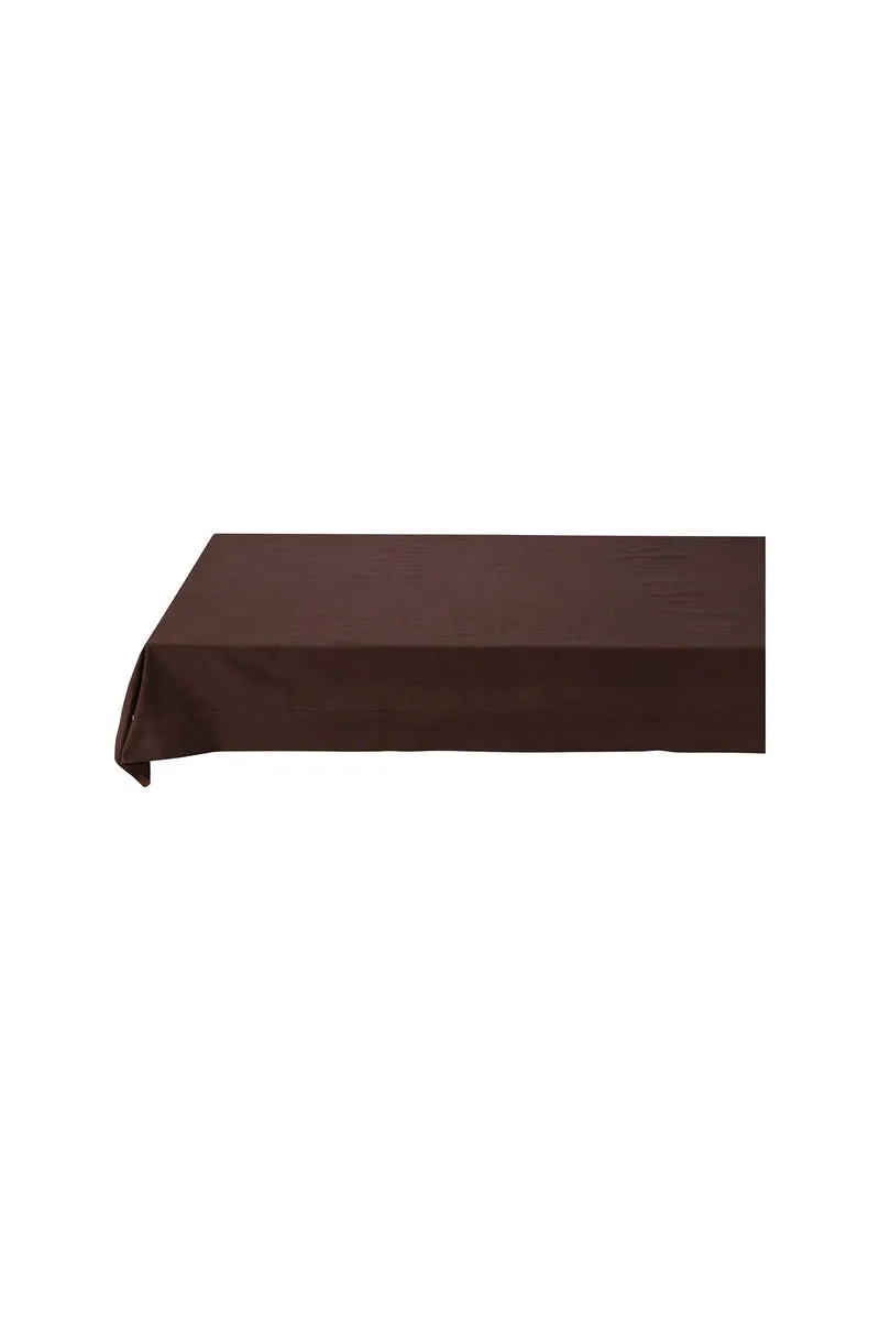 vtwonen - Tafelkleed - Katoen Linnen - Chocoladebruin - 160x300 cm
