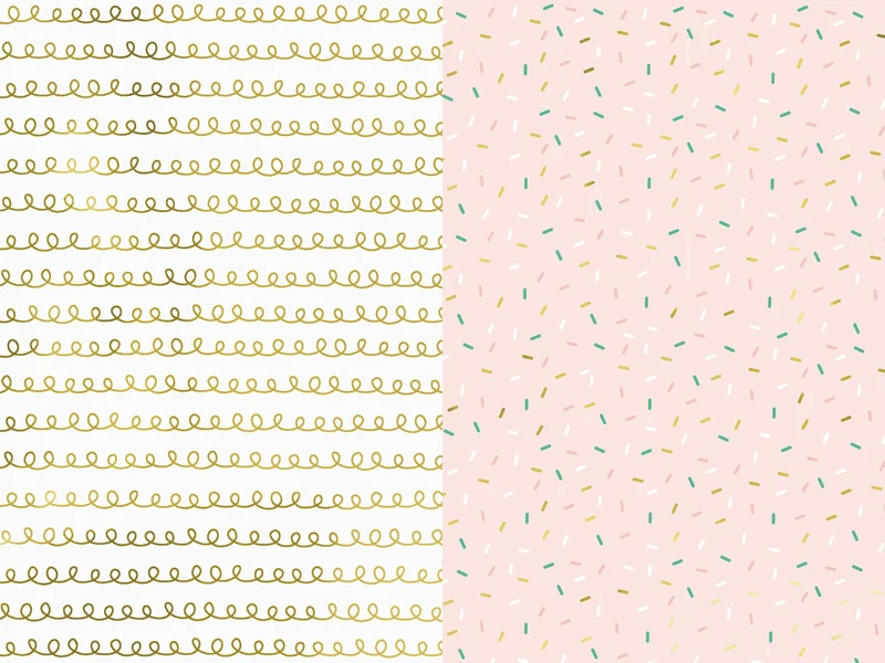Set 2 rollen Cadeaupapier Gold/Pink Mix