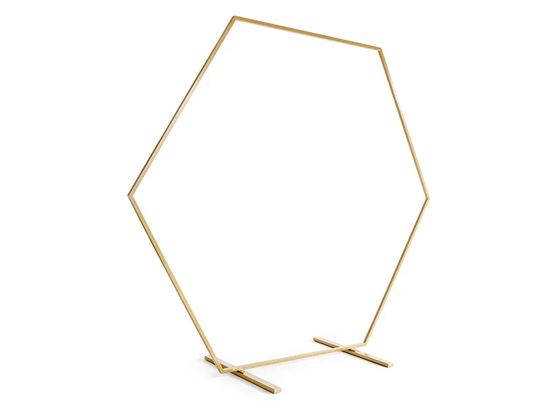 Gouden Backdrop Frame Hexagon 2 meter