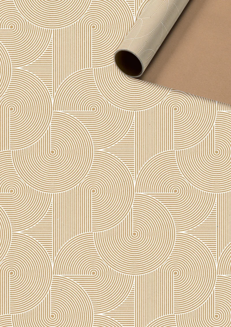 Rol Inpakpapier Modern Bruin