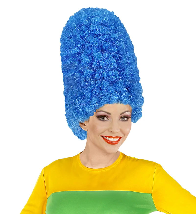 Cartoon pruik blauw