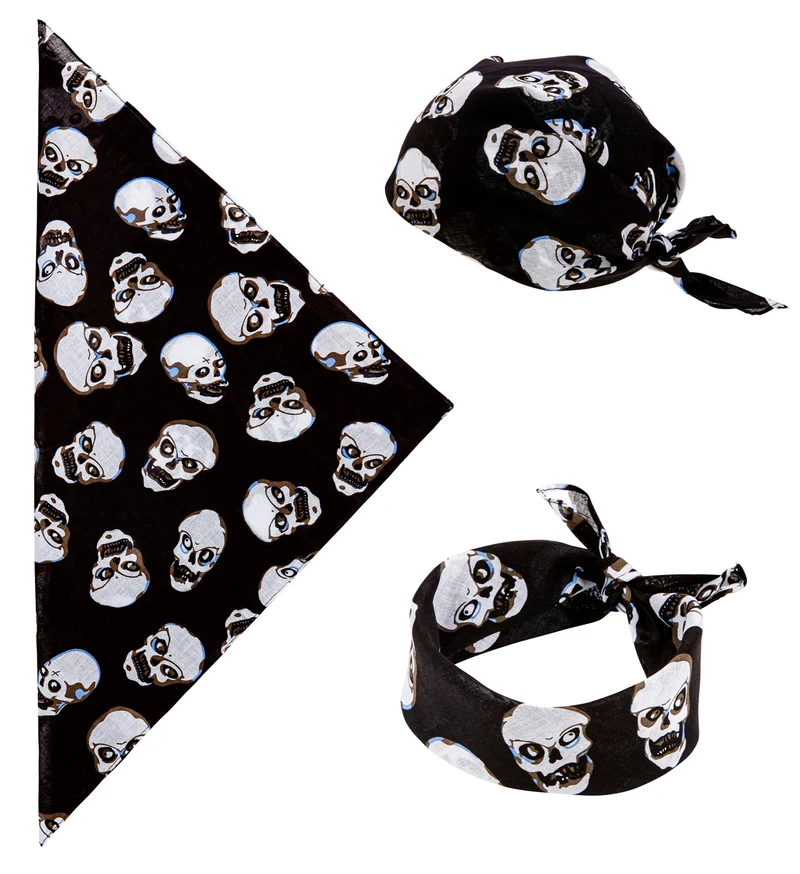 Bandana piraat schedel zakdoek