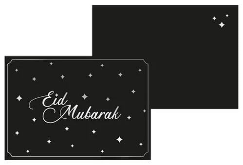 Kaart Eid Mubarak - Zwart/Zilver