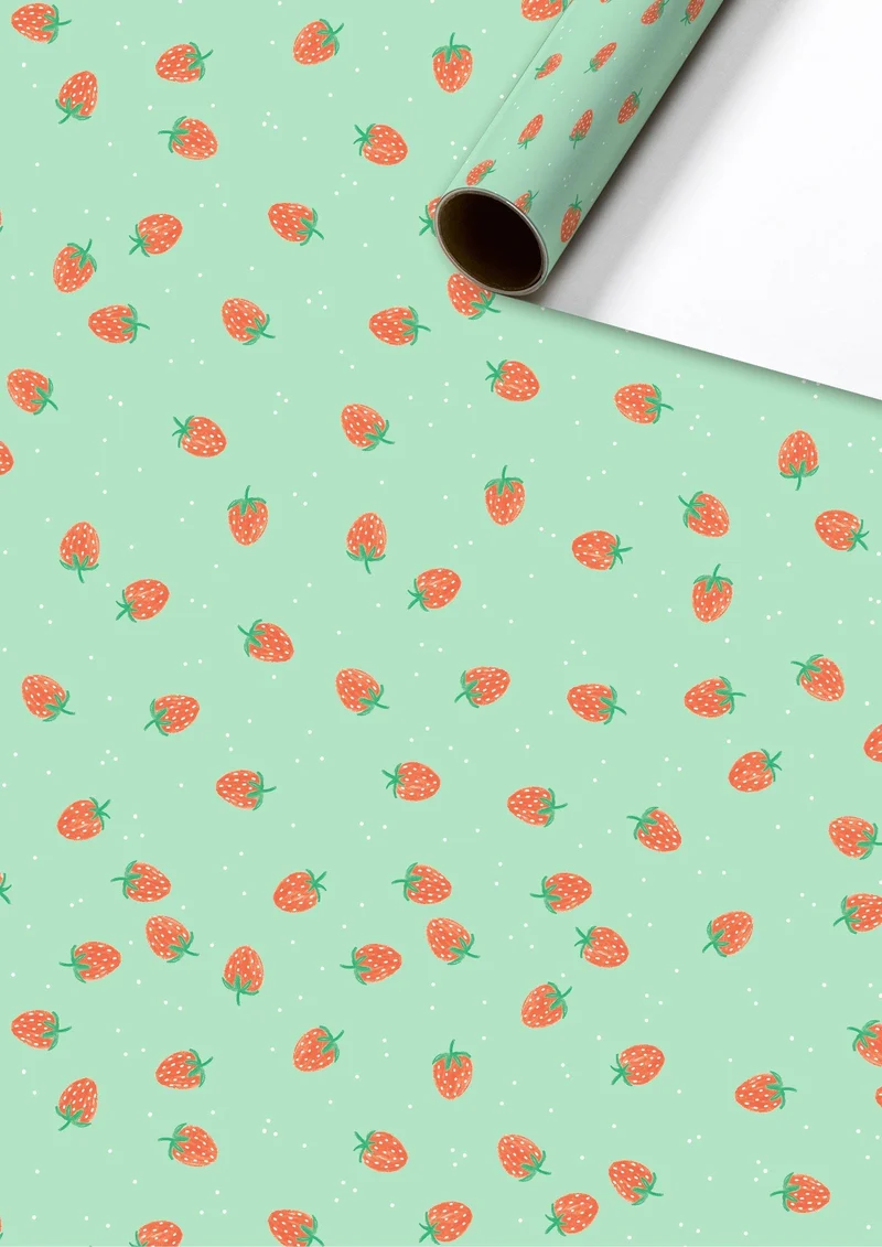 Rol Cadeaupapier Aardbeien