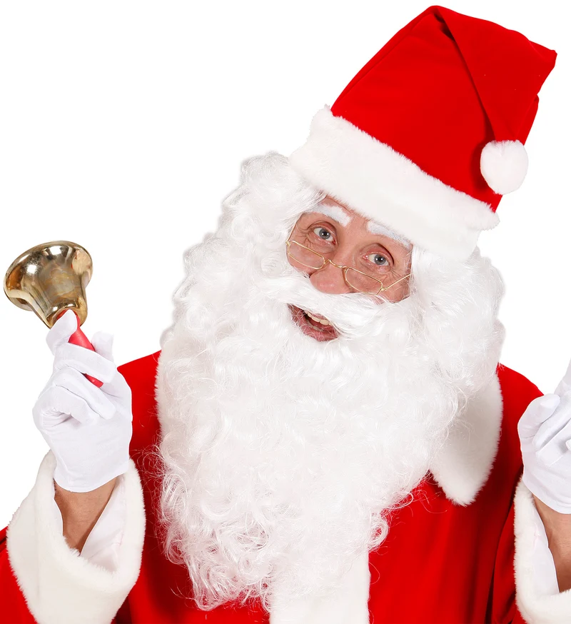 Kerstman pruik met baard