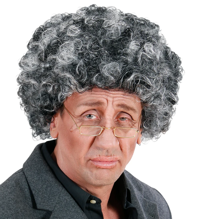 Opa pruik krullend haar