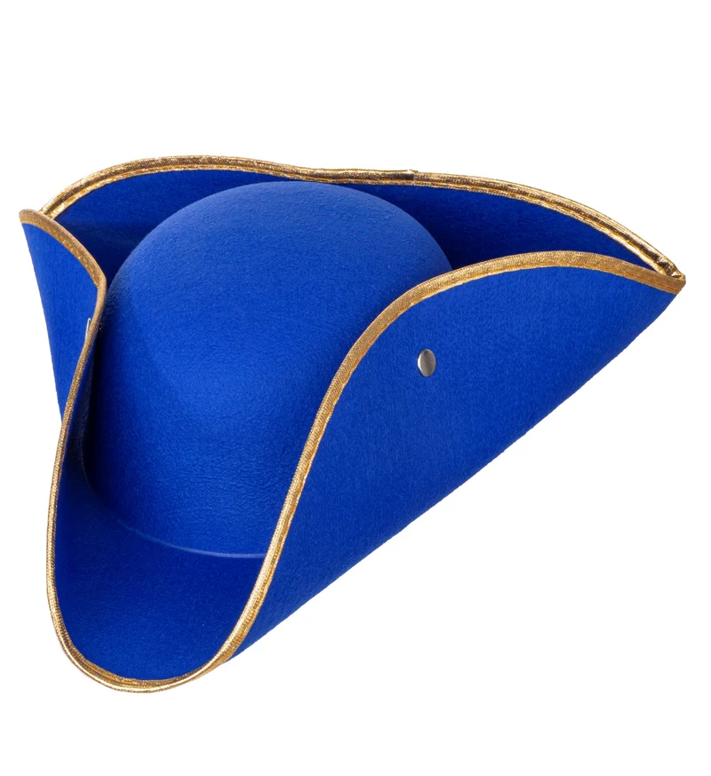 Venetiaanse driesteek hoed blauw