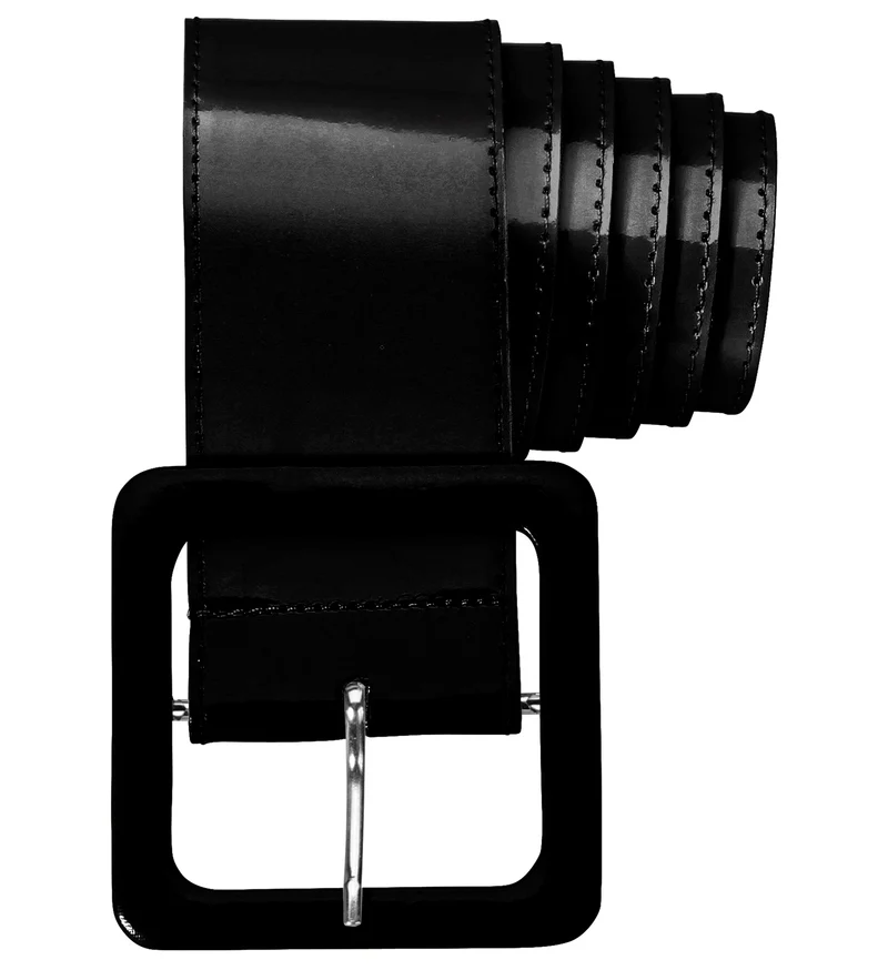 Zwarte riem vinyl disco