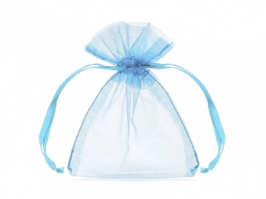 Organza zakjes lichtblauw 7,5x10cm (10st)