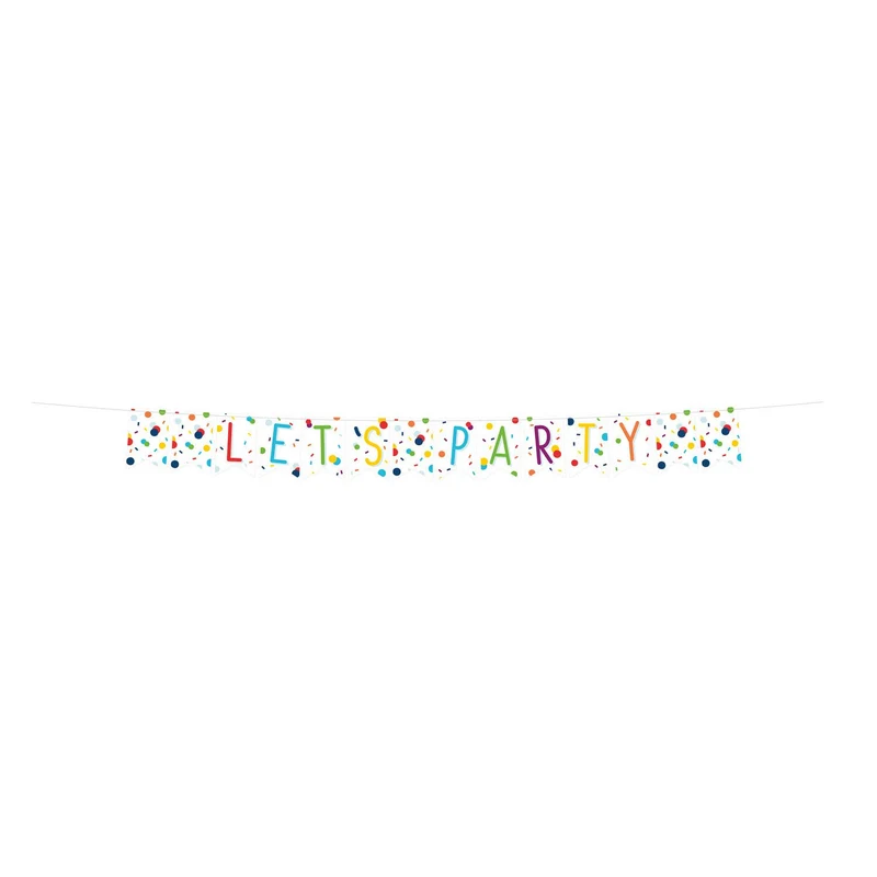 Banner Slinger Let's Party Confetti (1.85m)
