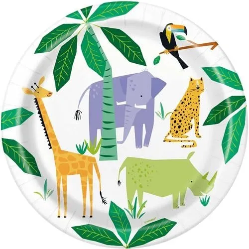 Feestborden Safari Jungle (8st)