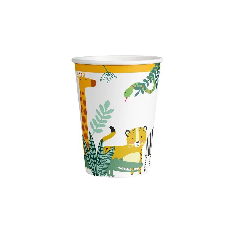 Feestbekers 'Get Wild' Jungle (8st)