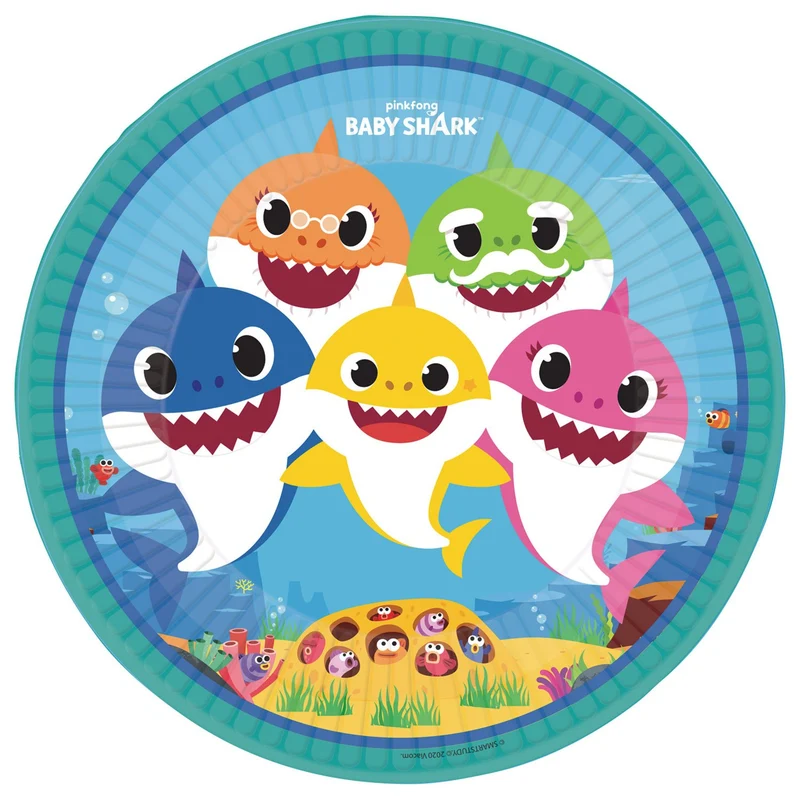 Feestbordjes Baby Shark (8st)