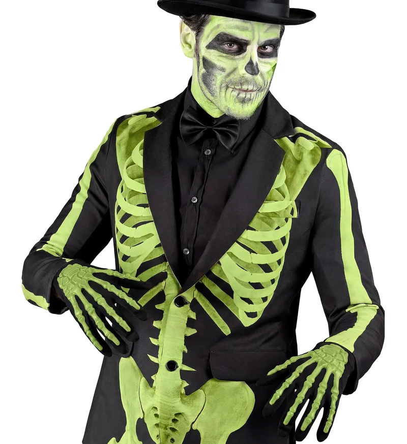 Skelet handschoenen met botten