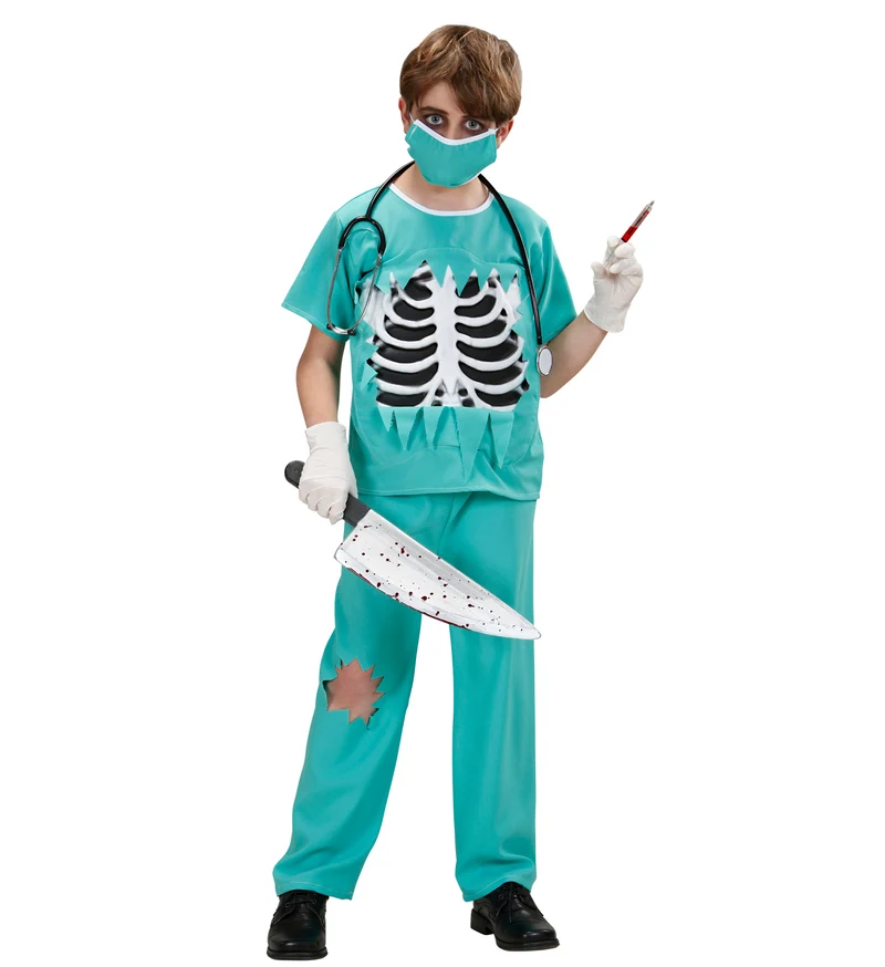Chirurg kostuum bloederige zombie dokter kind