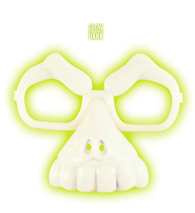 Schedel bril glow in the dark