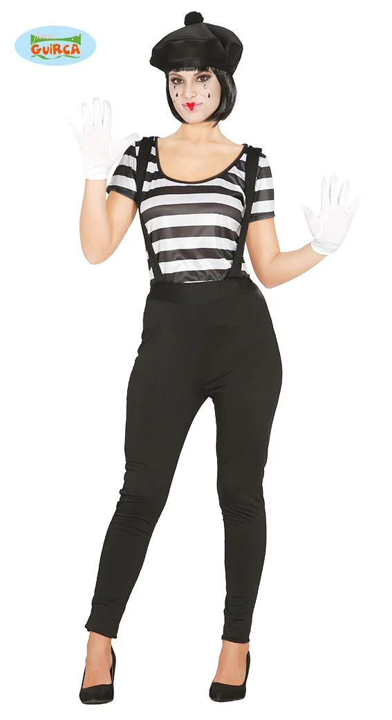 Mime Speler Kostuum Vrouw