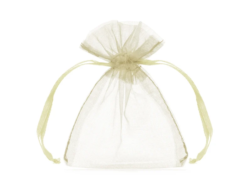 Organza zakjes Creme 7,5x10cm (10st)