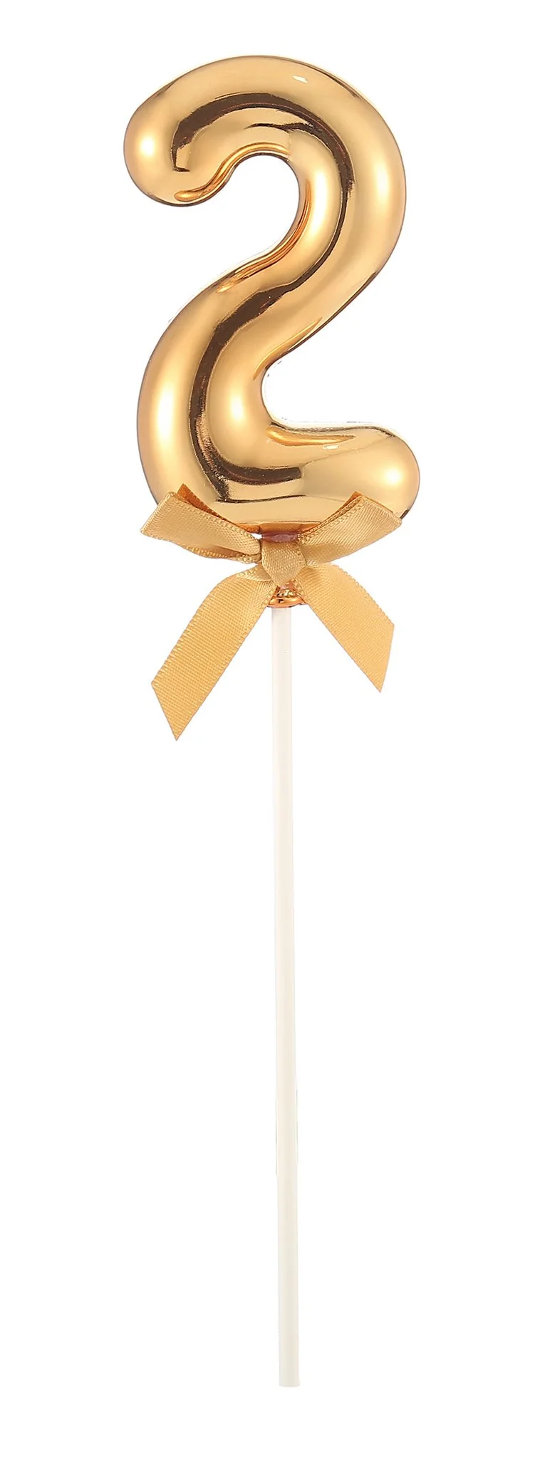 Taart Topper Cijfer 2 Goud