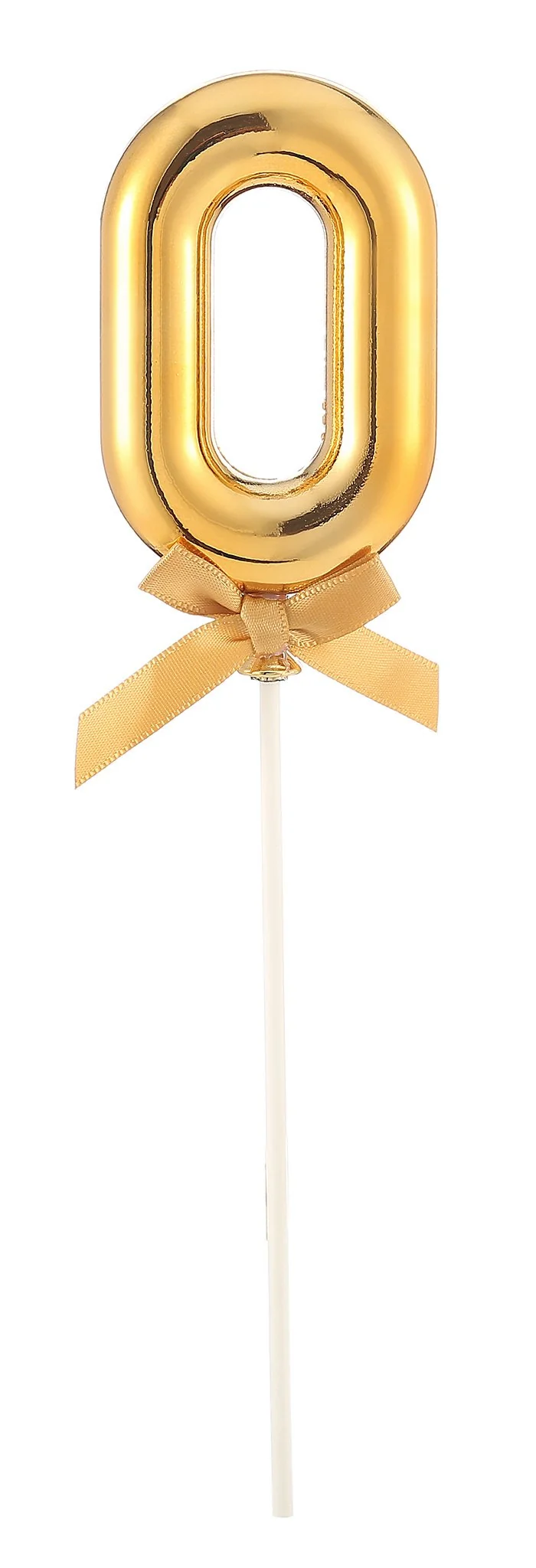 Taart Topper Cijfer 0 Goud