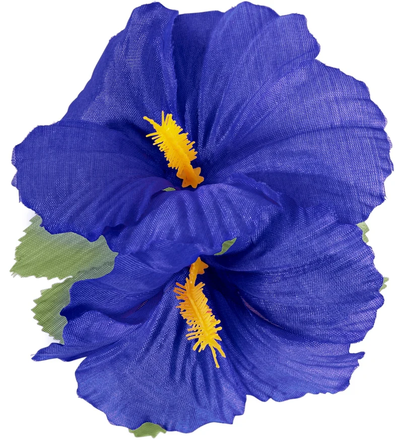 Hawaii bloem haarclip donker blauw