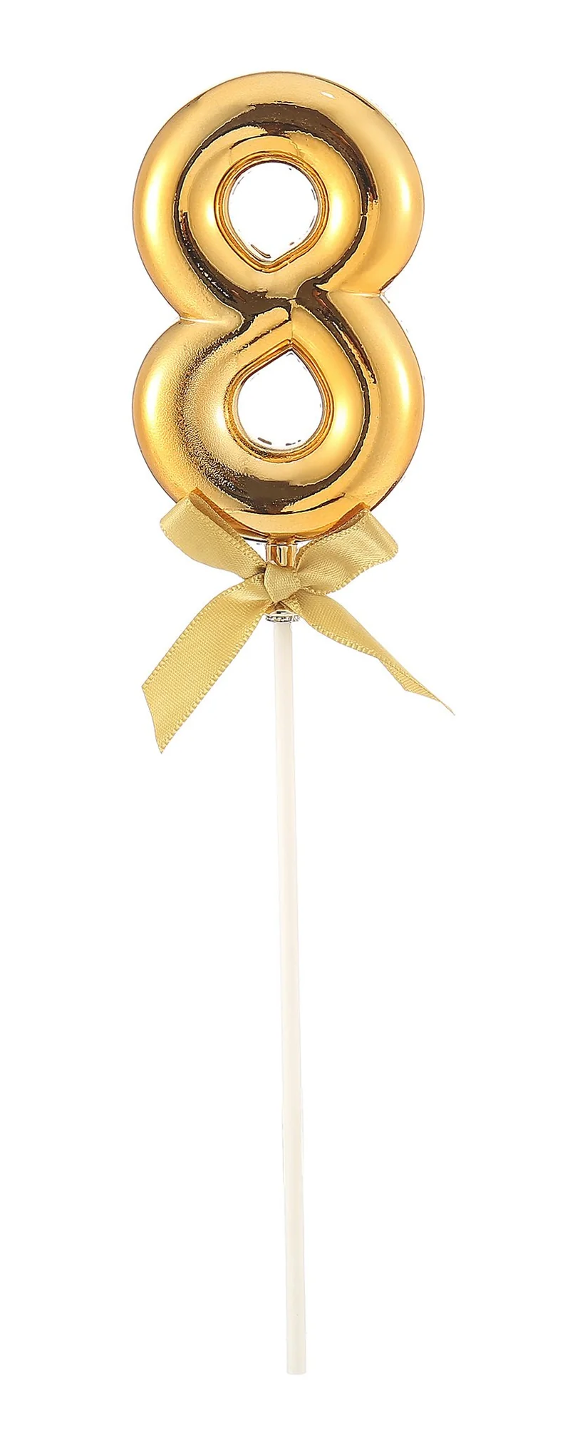 Taart Topper Cijfer 8 Goud