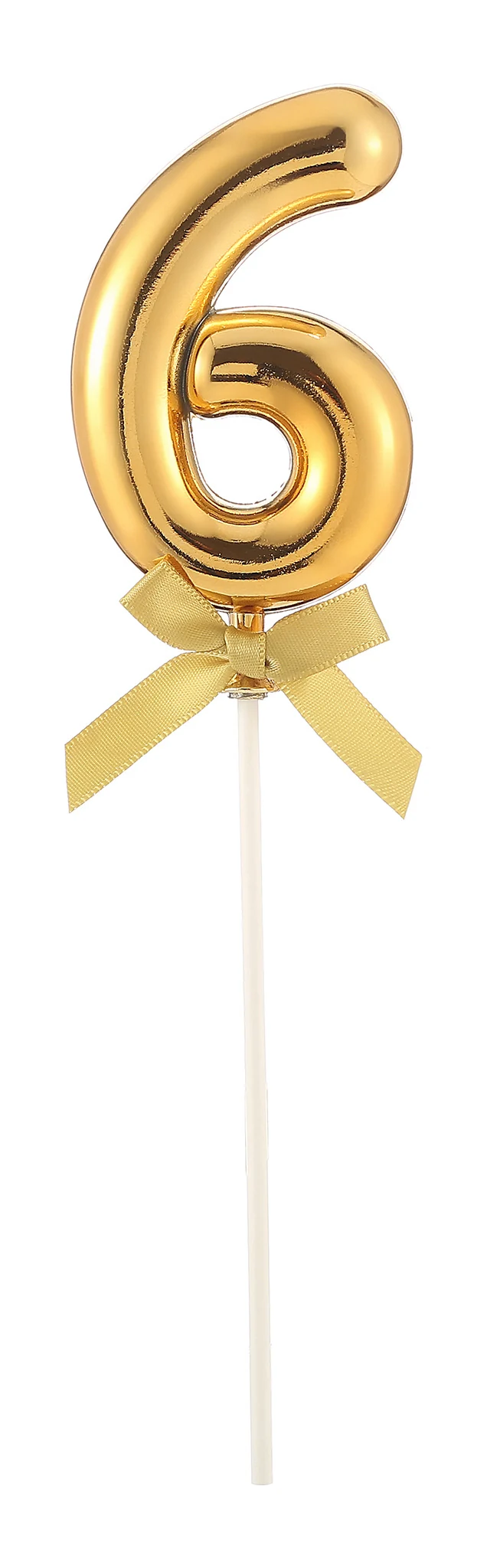 Taart Topper Cijfer 6 Goud