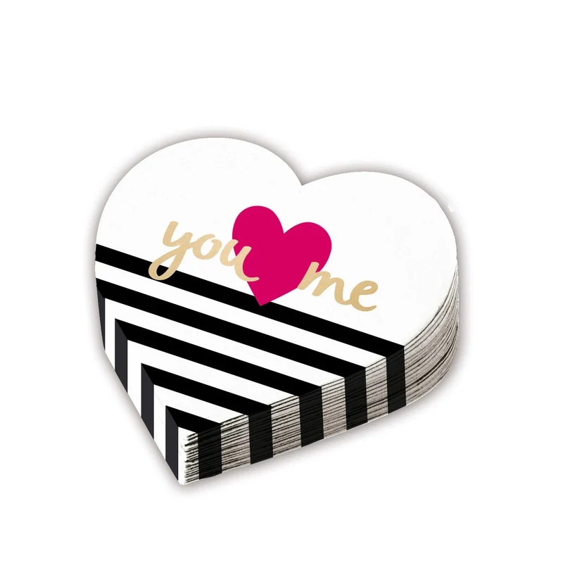 Servetten 'You Loves Me' Hartvormig (12st)