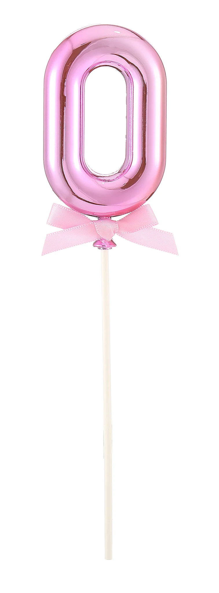 Taart Topper Cijfer 0 Roze