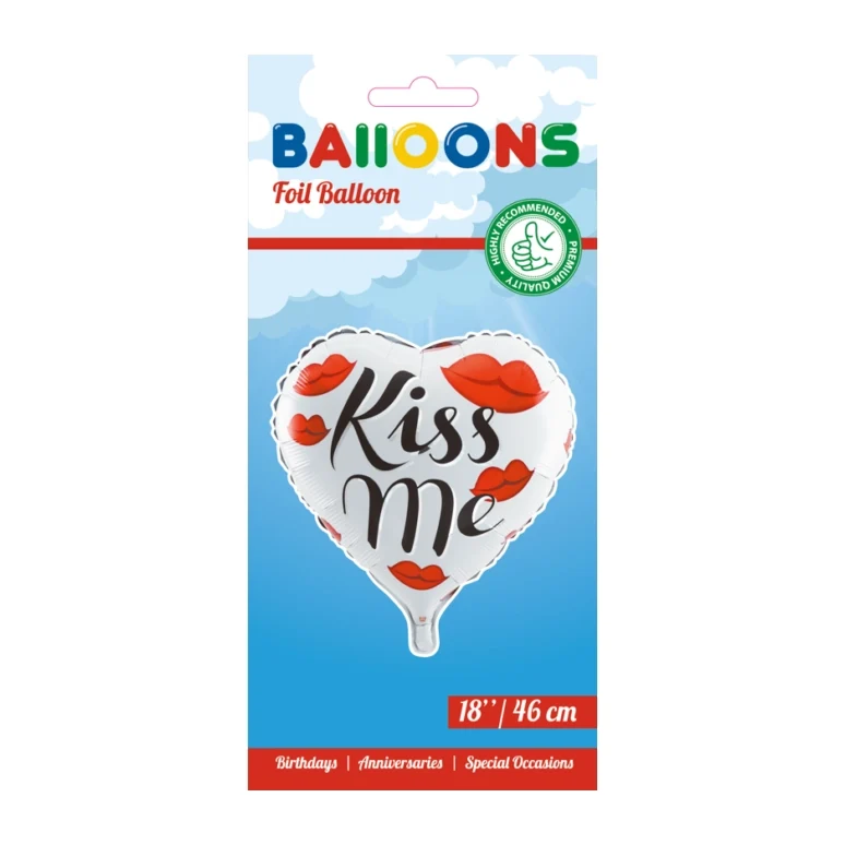 Folieballon Kiss Me - 46cm