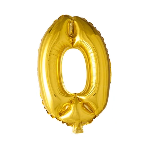 Folieballon 0 jaar - Goud - 41cm