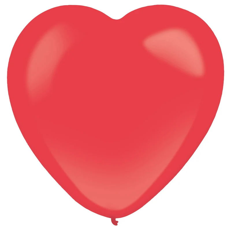 Hartjes ballonnen rood 30cm - 50 stuks