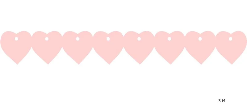 Roze Valentijns slinger (3m)