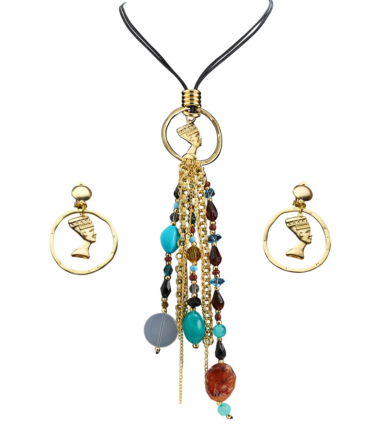 Cleopatra ketting met oorbellen Egypte