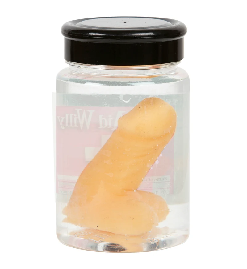 Piemel in pot op sterk water penis