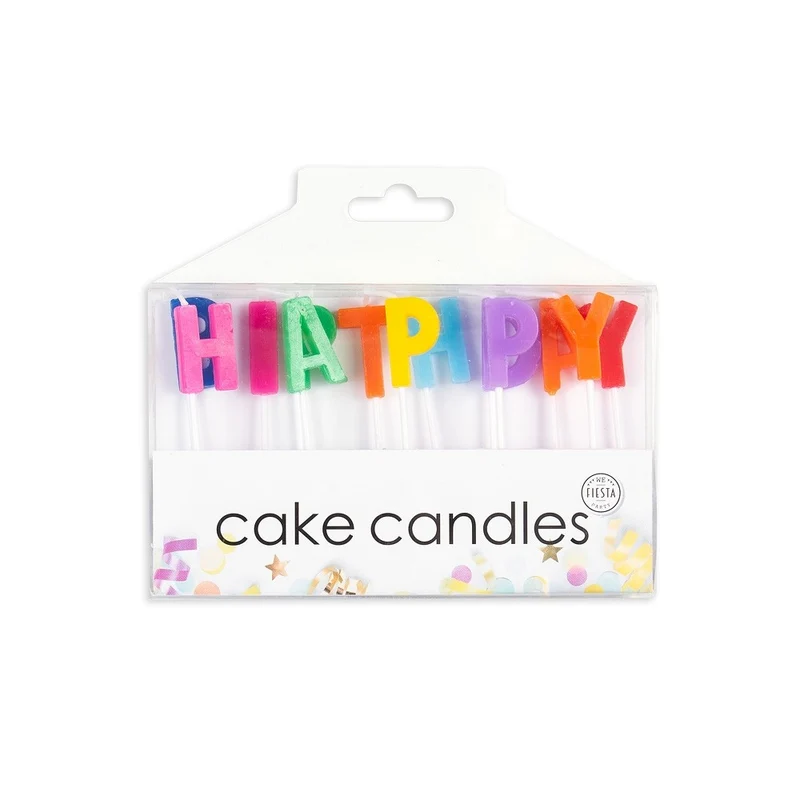 Taartkaarsjes Happy Birthday - Multikleur