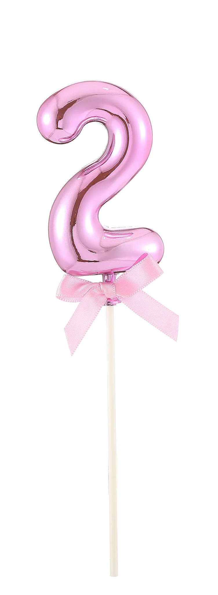 Taart Topper Cijfer 2 Roze