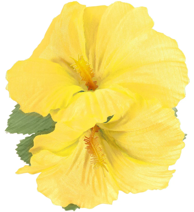Hawaii bloem haarclip geel