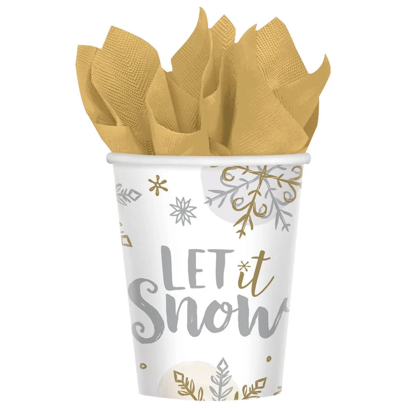 Set 8 Bekertjes 'Let It Snow'