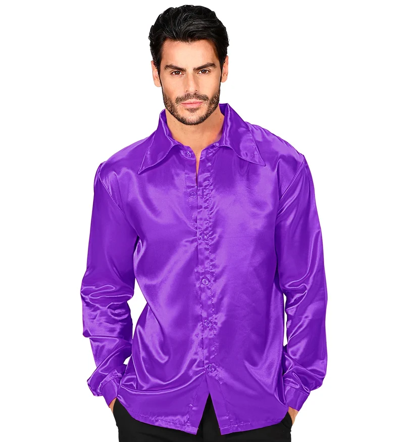 Disco blouse paars Jim heren