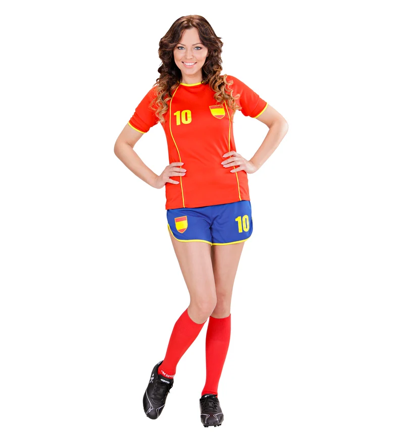 Spanje voetbal kostuum dames