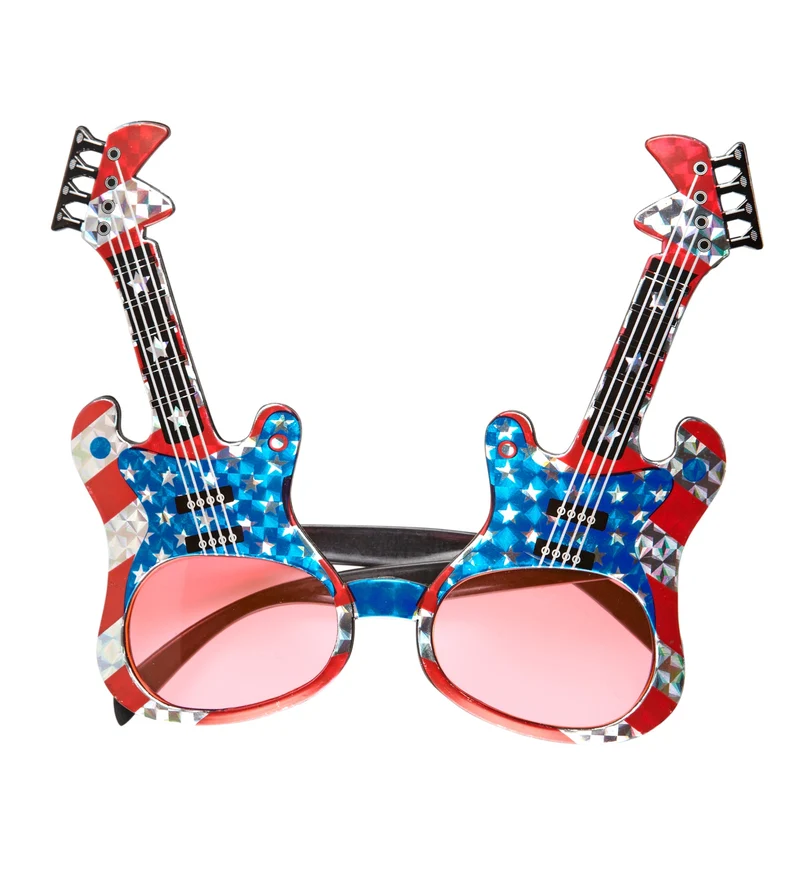 Gitaar bril Amerika USA rock 'n roll