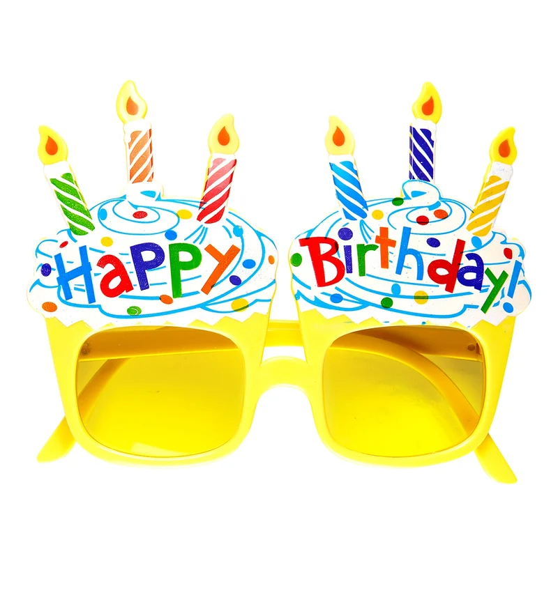 Happy Birthday bril met taart