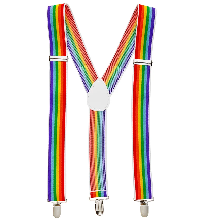 Regenboog bretels rechte streep